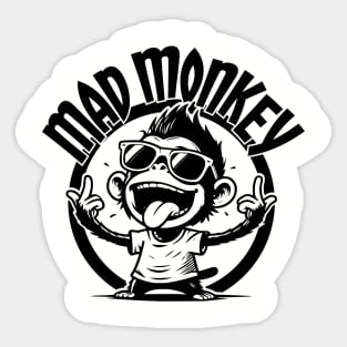 Mad Monkey Logo Graphic Tee, Mad Monkey Creations Sticker